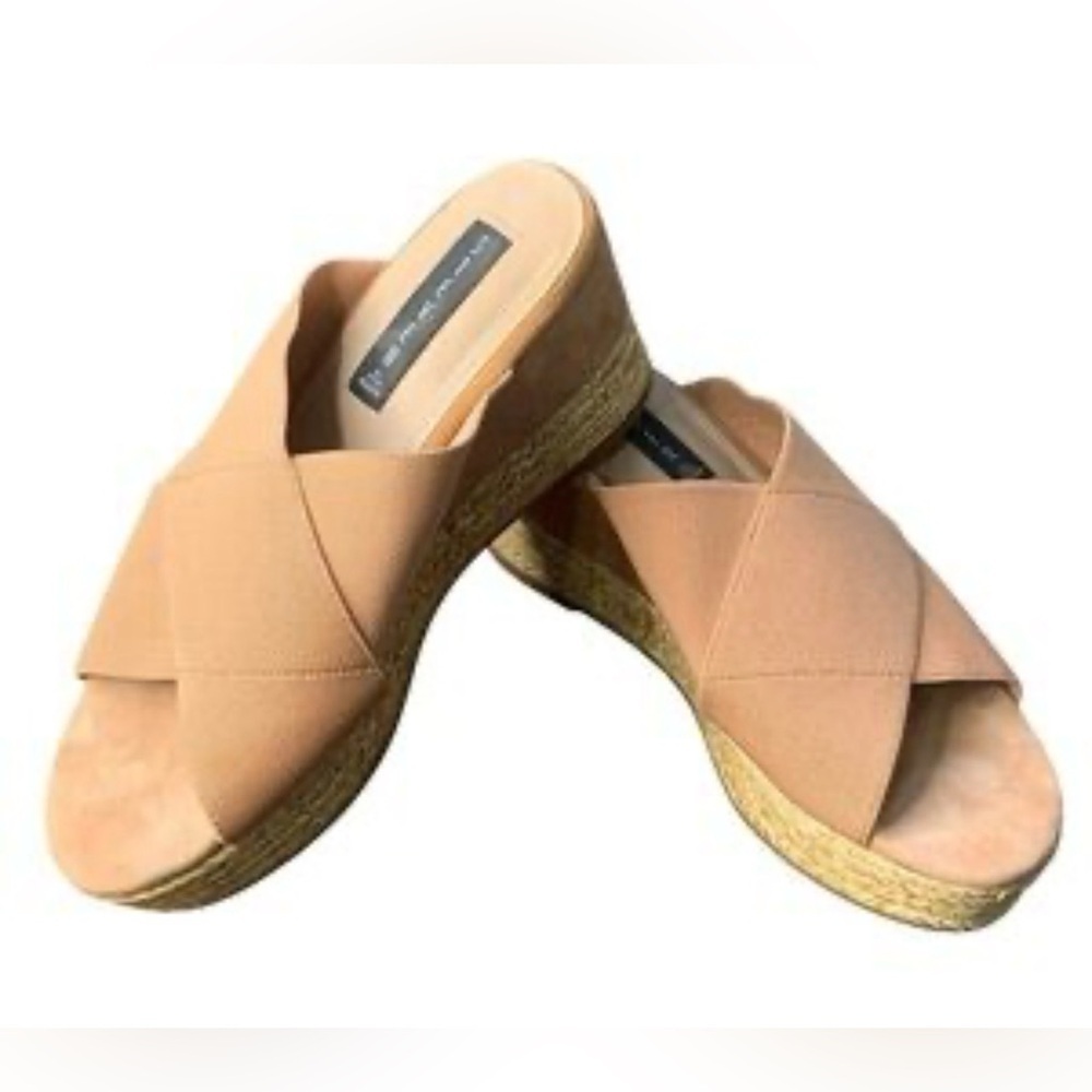 Steve Madden Tan Mules Suede-Like Slip-On